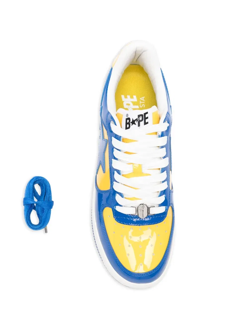 Кроссовки Bape Sta на шнуровке A BATHING APE, синий — фото 4