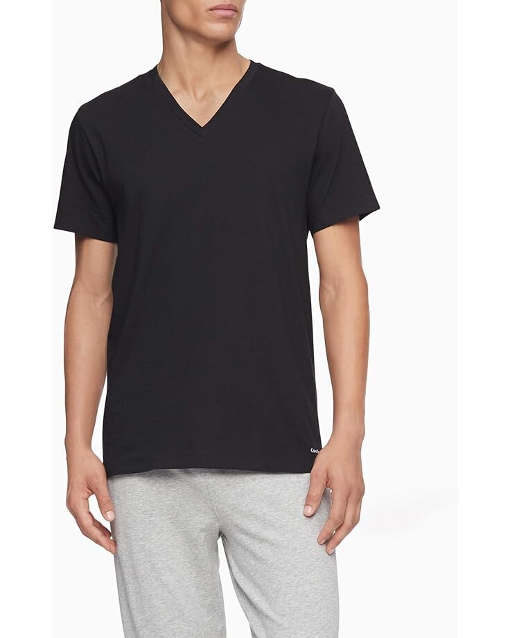 Футболка Calvin Klein Cotton Classics Multipack V-Neck, черный — фото 2