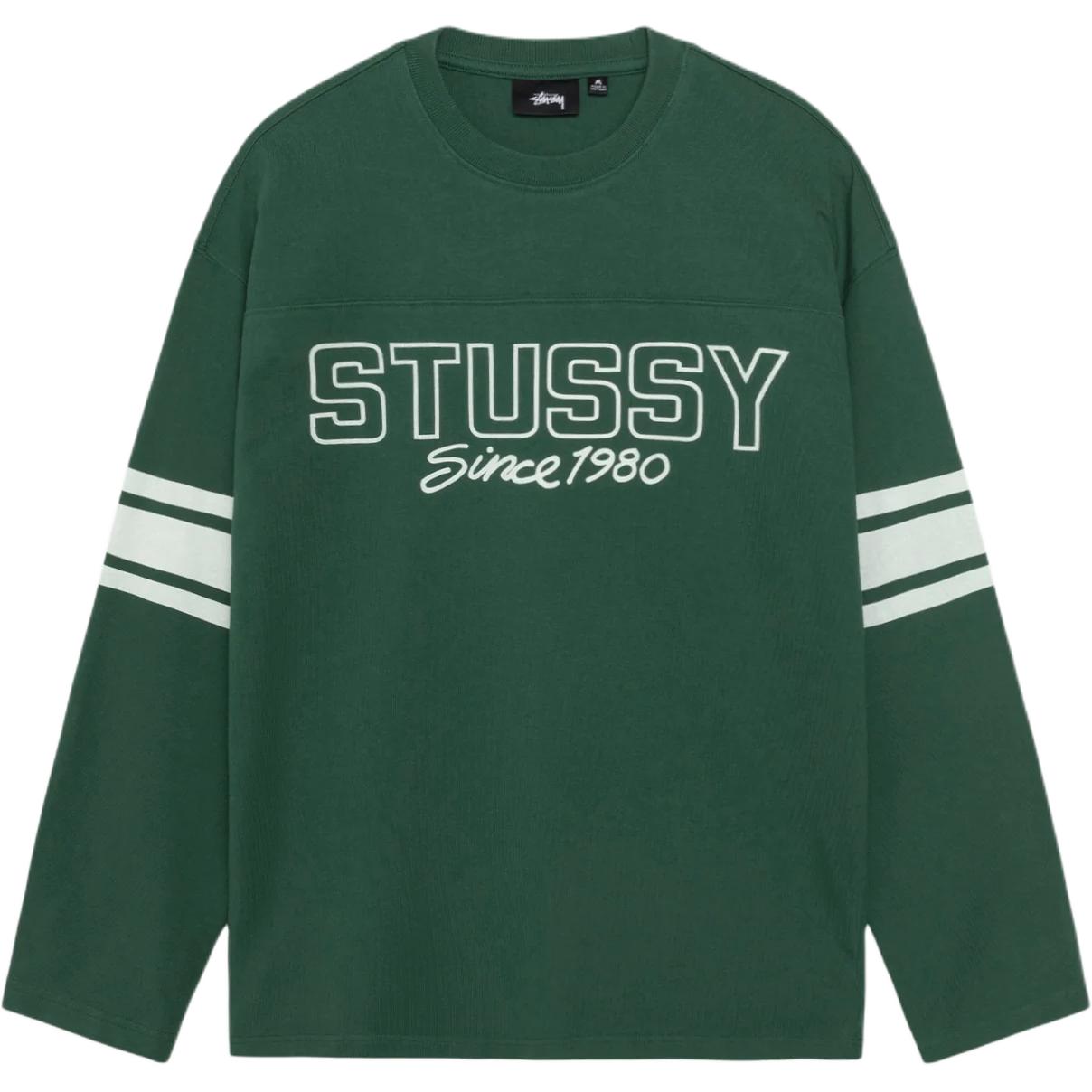 

Футболка Stüssy Logo print Stripe detail Sweatshirt Stussy, зеленый