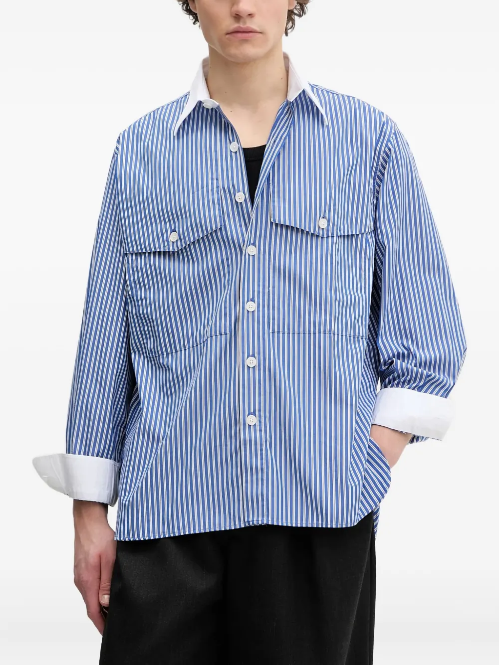 

Полосатая рубашка Sunflower, синий