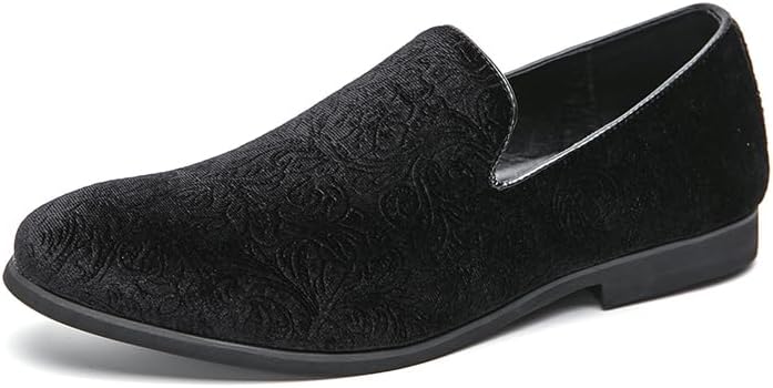 

Мужские роскошные бархатные лоферы-пенни с тиснением из замши, повседневные лодочные туфли для вечеринки, свадьбы, выпускного, размеры 6-12 Senlongbao, черный