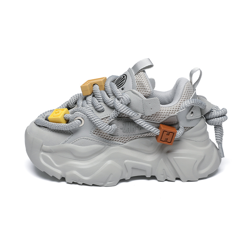 

ZHR Звездное небо Летающая рыба Дышащие легкие утолщенные кроссовки на платформе унисекс светло-серый [Устричное сердце], цвет Light Gray[Oyster Heart]