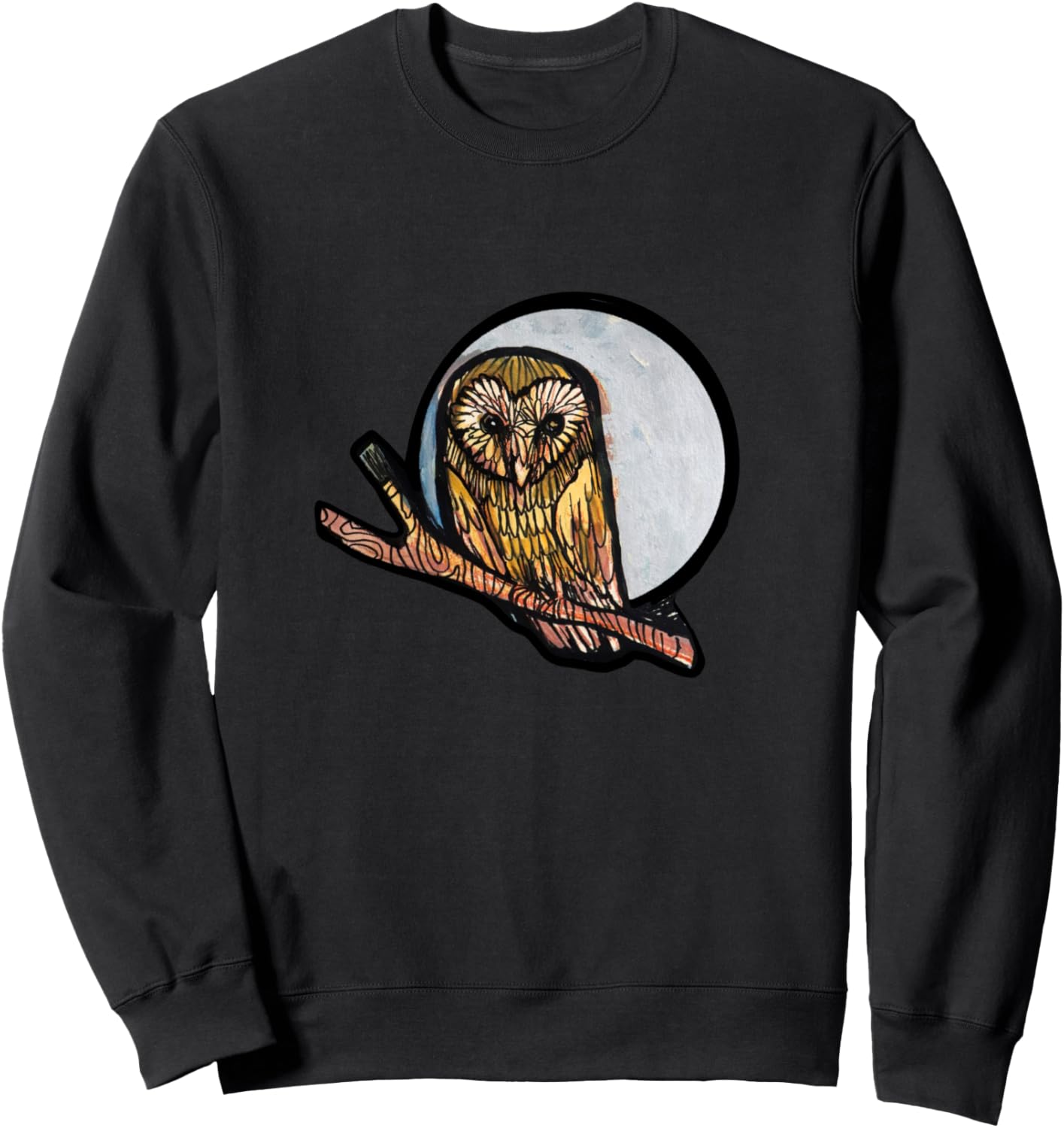 

Изображение сипухи, любитель ночной совы, толстовка с изображением березы Cat Snugg, черный