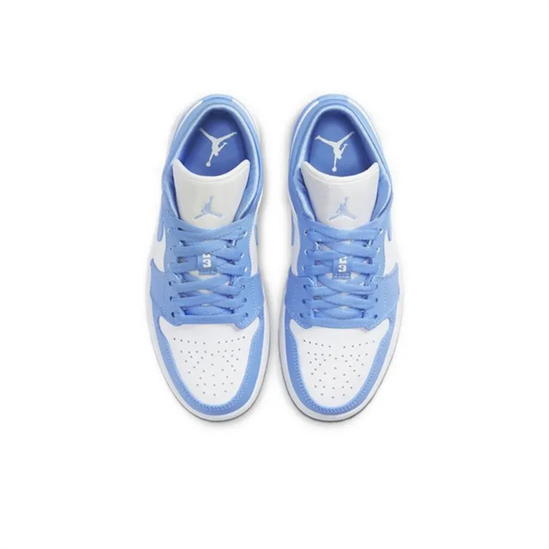 Jordan Air 1 нескользящие легкие амортизирующие низкие детские баскетбольные кроссовки university blue — фото 4