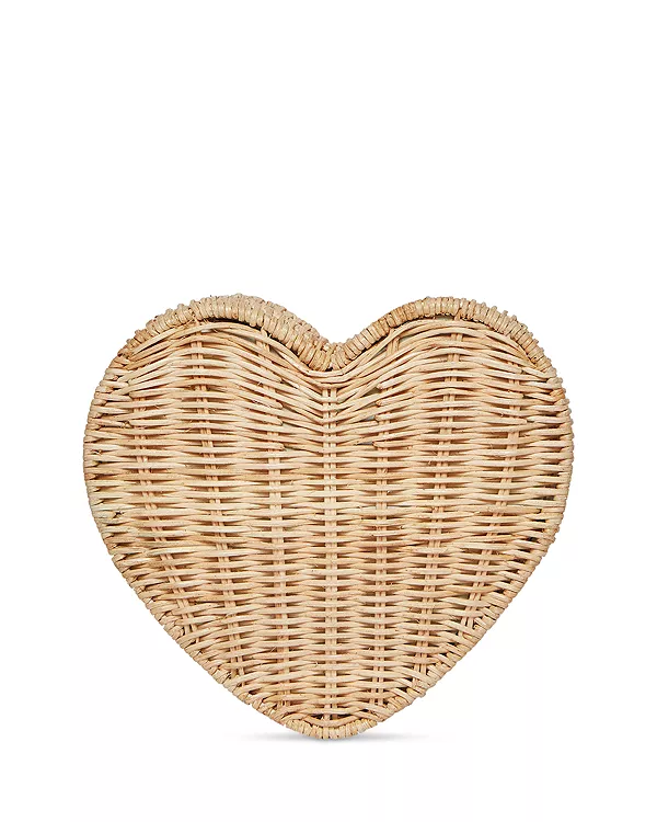 

Сумка через плечо в форме сердца из сизалевой соломы Kayu, бежевый