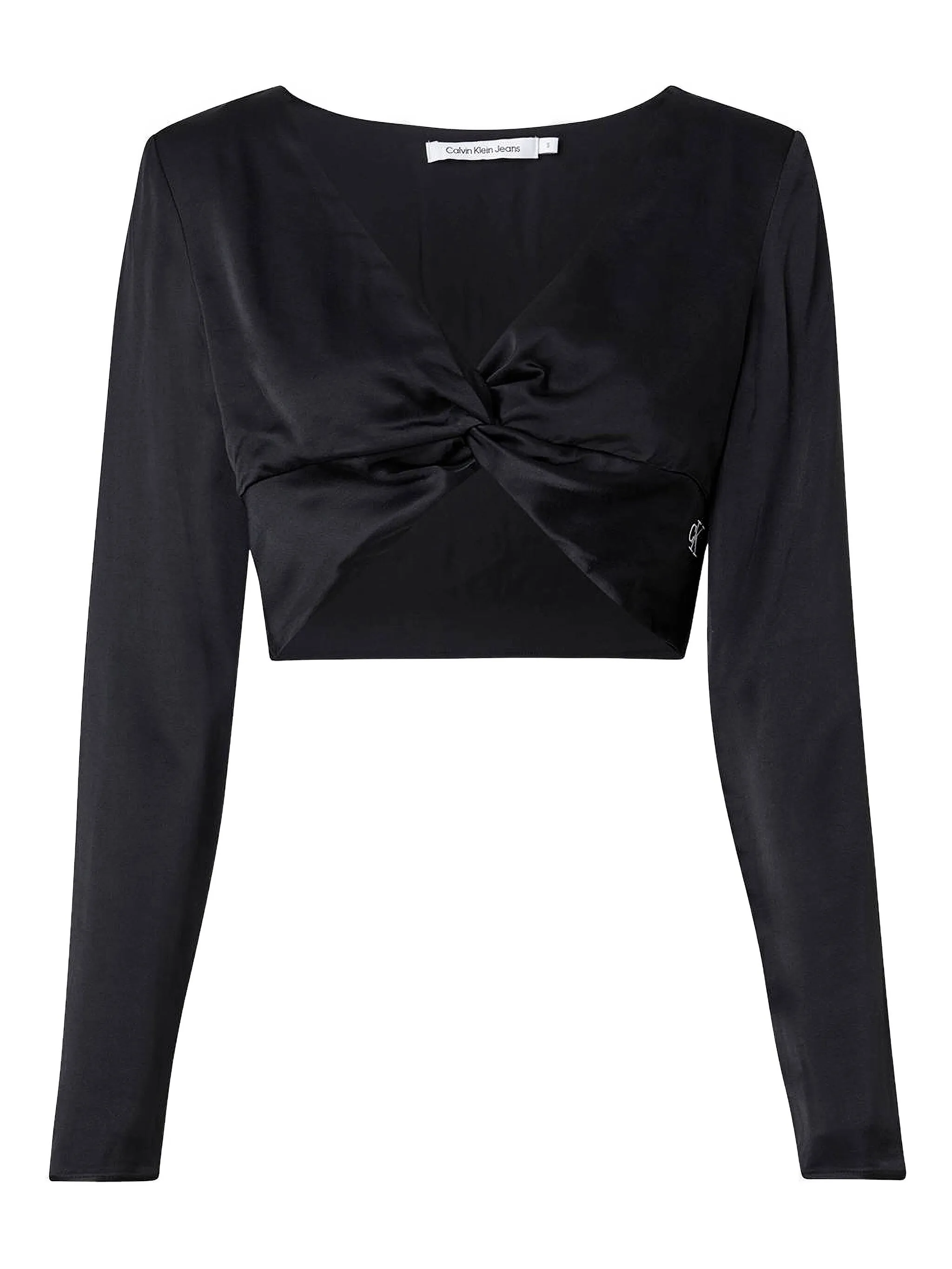 

Бархатный укороченный топ Calvin Klein, черный