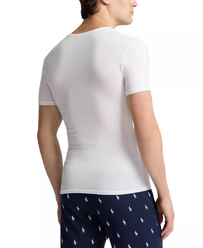 Мужские футболки Perfect Flex с V-образным вырезом, комплект из 2 шт Polo Ralph Lauren, белый — фото 3