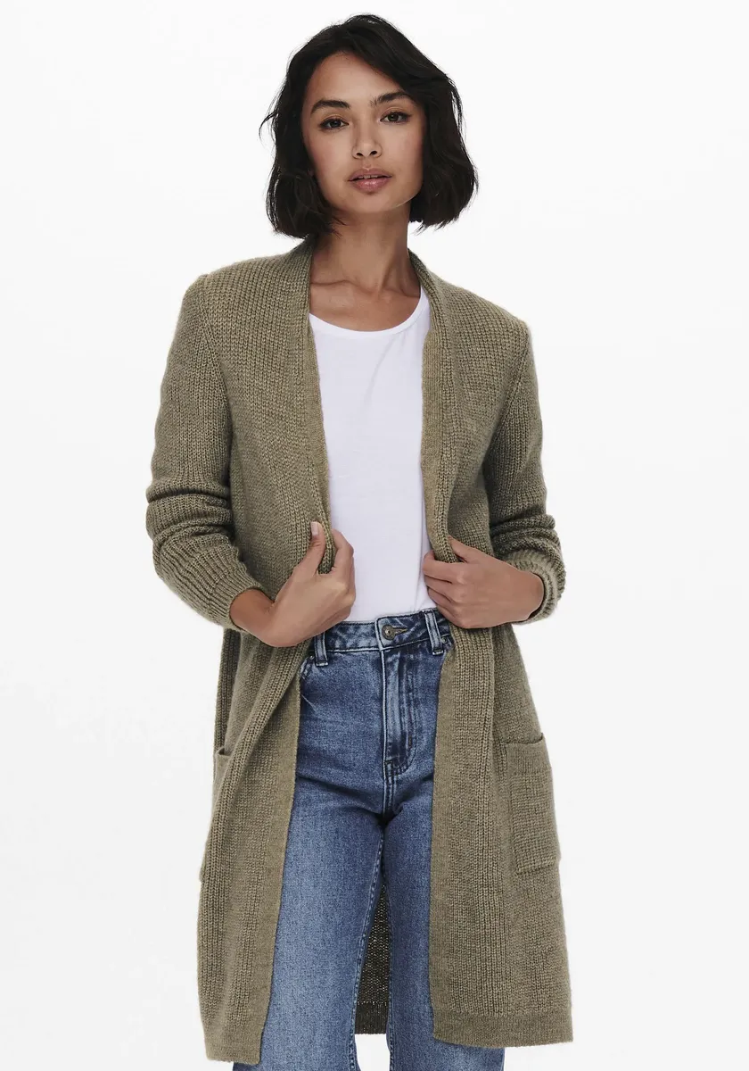 

Only длинный кардиган "ONLJADE L/S CARDIGAN KNT NOOS", цвет Col. Caribou Melang