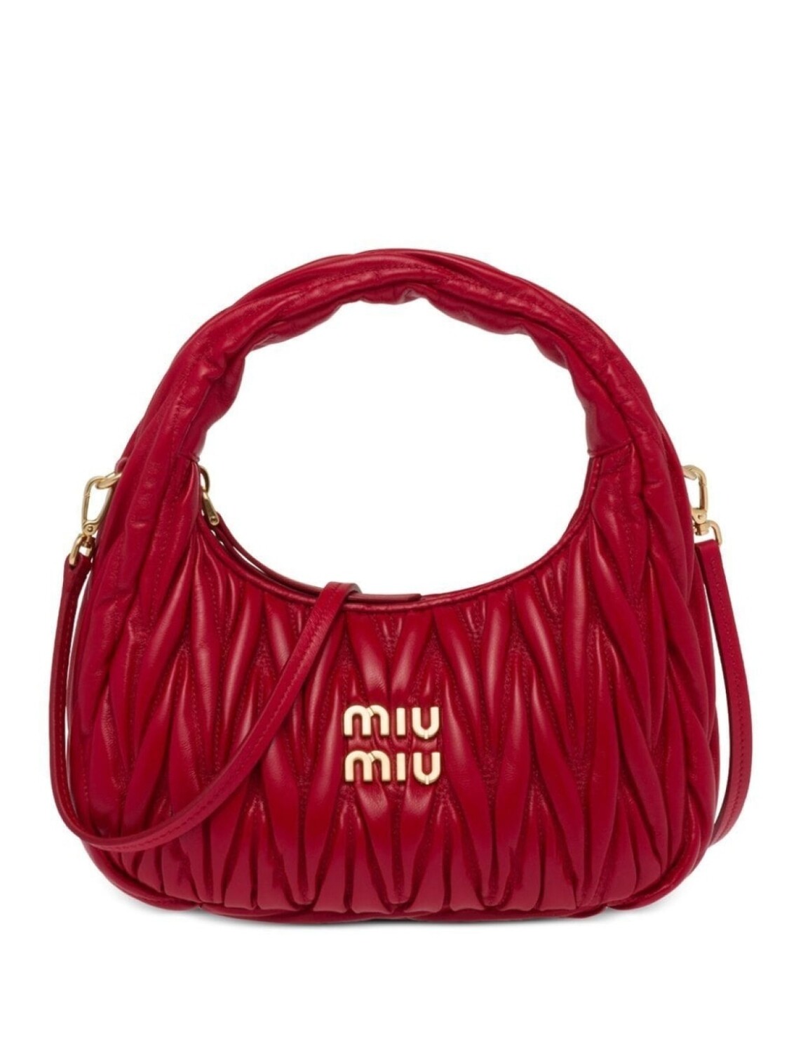

Стеганая мини-сумка Miu Miu Wander, красный
