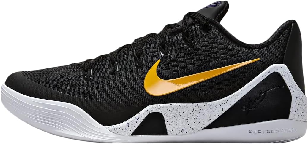 

Кроссовки Nike Kobe 9 Elite Low EM Protro 'Black/University Gold-White' (IH1401 002), белый/черный/золотой