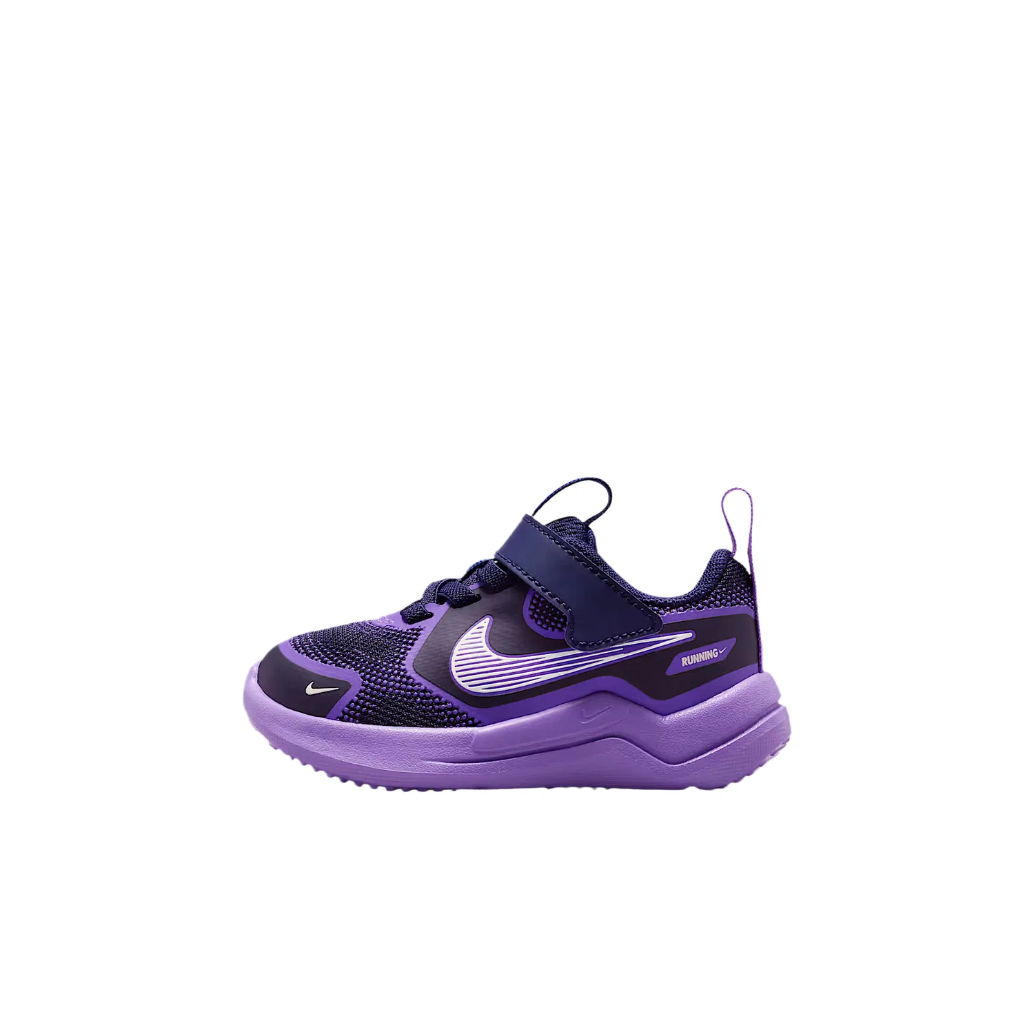 Кроссовки Cosmic Runner Mesh Support Breathable Low top для малышей Nike, Black Blue/Bright Purple/Coconut Milk