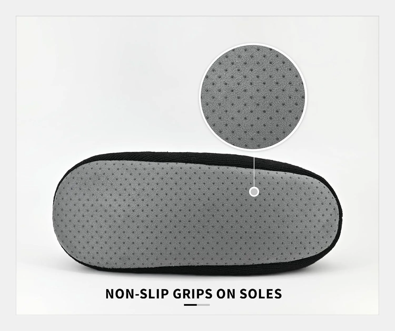 

Тапочки-носки Panda Bros мягкие, уютные, с толстой подошвой для дома, с противоскользящей подошвой для мужчин, черный