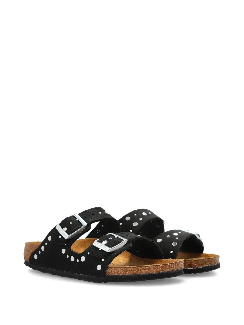 Сандалии Arizona с отделкой заклепками Birkenstock Kids, черный — фото 2