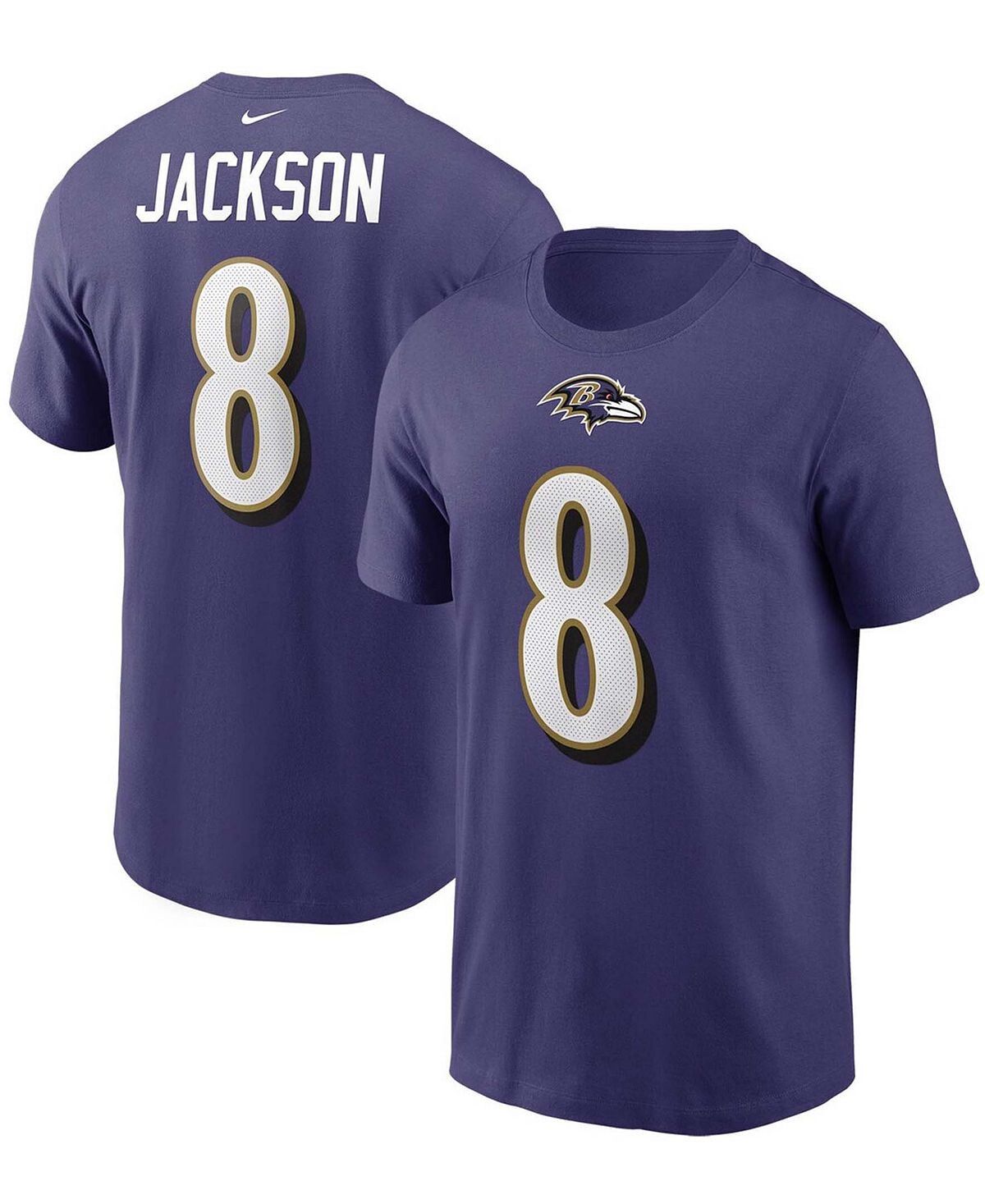 

Мужская фиолетовая футболка с именем и номером Lamar Jackson Baltimore Ravens Nike, Фиолетовый, Мужская фиолетовая футболка с именем и номером Lamar Jackson Baltimore Ravens Nike