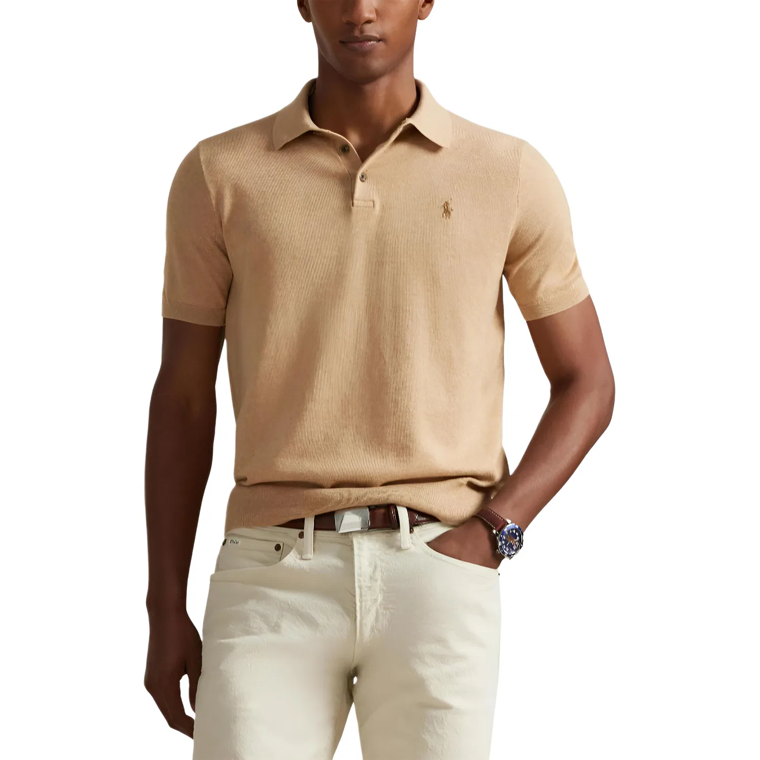 Поло Polo Ralph Lauren Polo Pony SS26 бежевое — фото 3