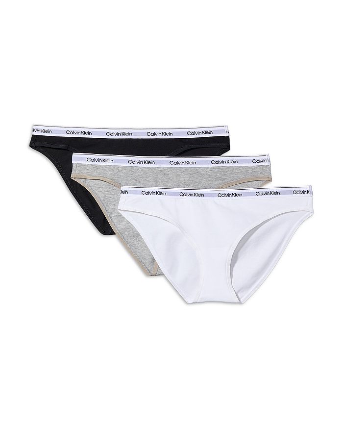 

Современный бикини с логотипом, набор из 3 шт. Calvin Klein, коричневый