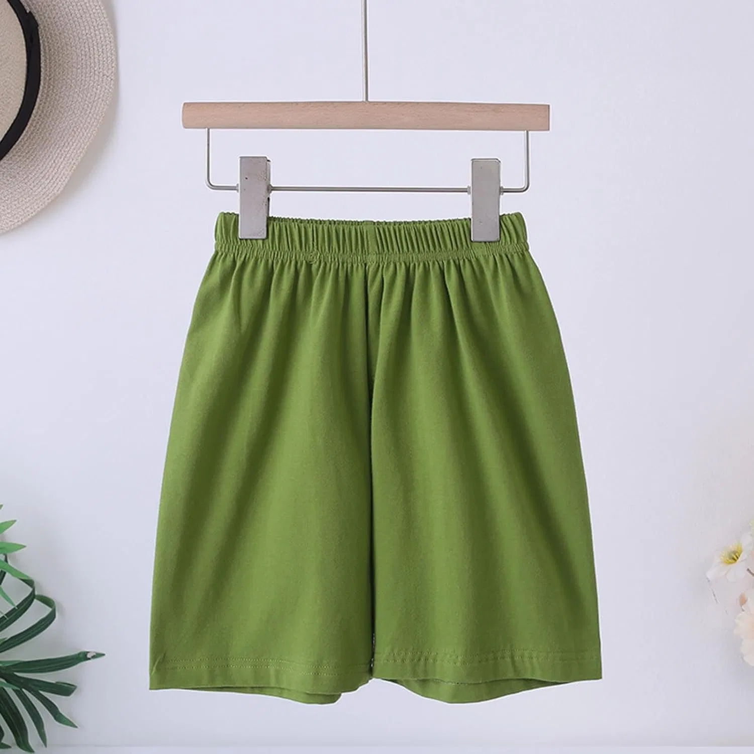 Шорты спортивные для мальчиков Cotton с карманами, Green — фото 3