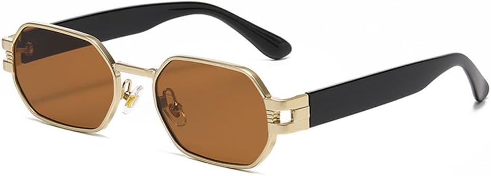 

Популярные модные солнцезащитные очки конфетных цветов для женщин в стиле ретро-панк, овальные, трендовые мужские металлические солнцезащитные очки UV400 HVTVTLA, Golden Tea