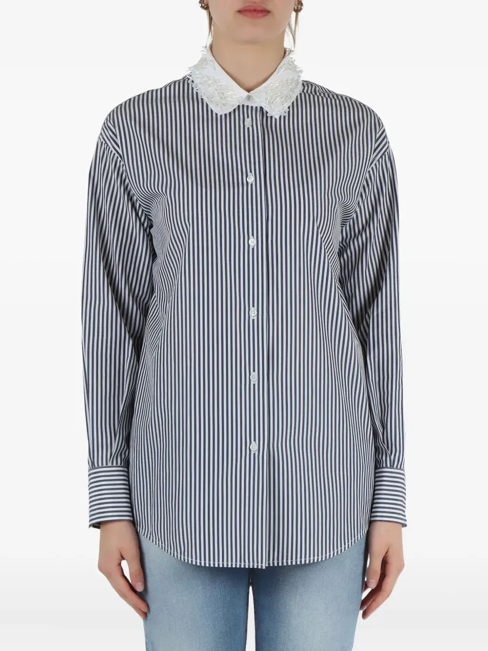 

Рубашка в полоску Fabiana Filippi, синий