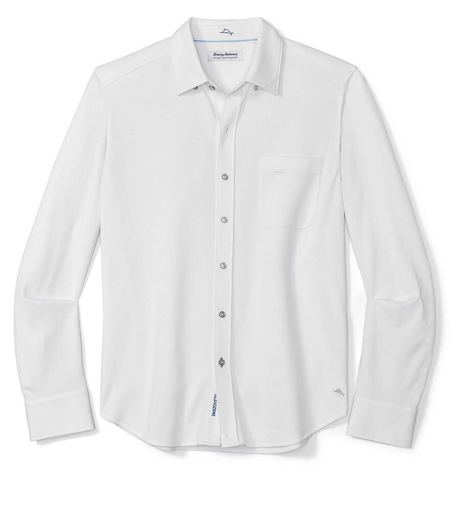 

Эластичная рубашка с длинными рукавами Tommy Bahama Big & Tall IslandZone New San Lucio, белый
