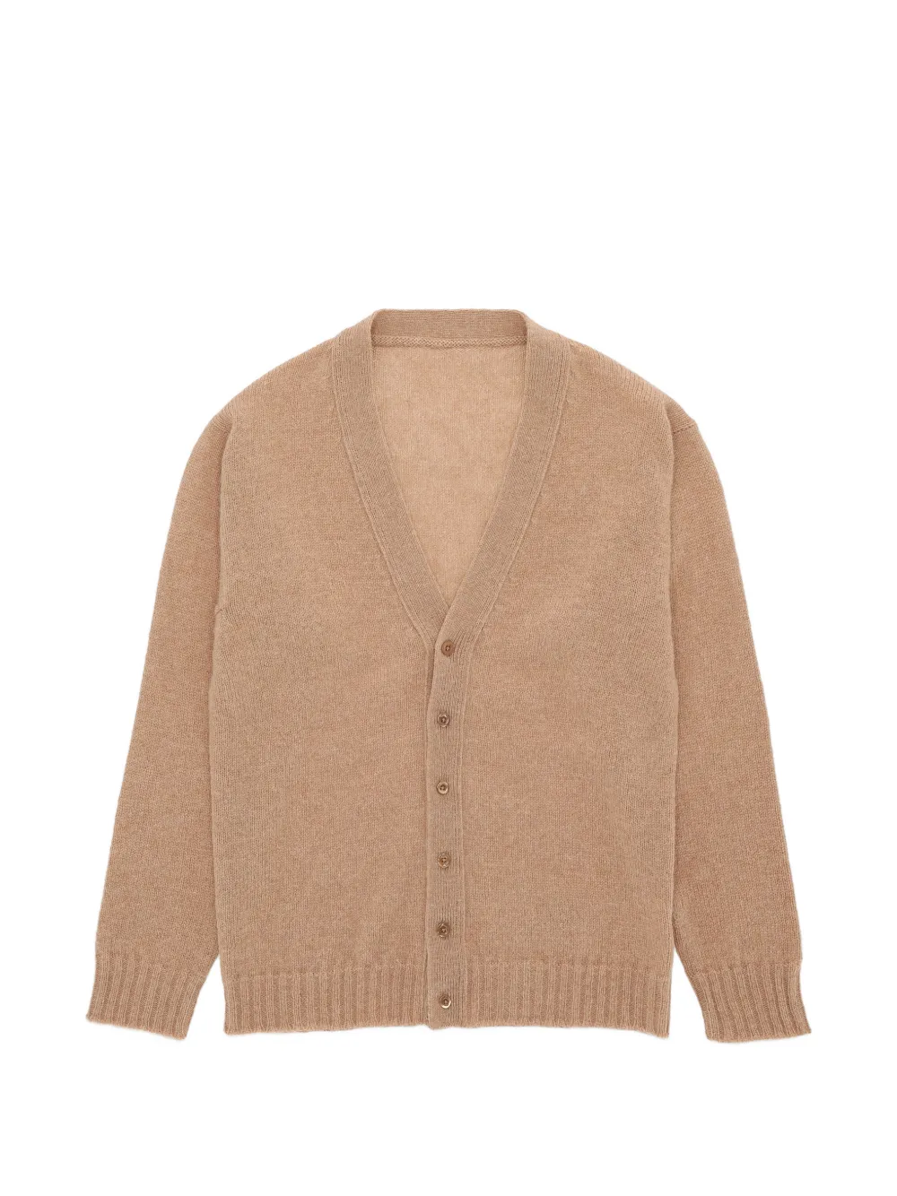 

Кардиган в рубчик с V-образным вырезом Fortela, бежевый