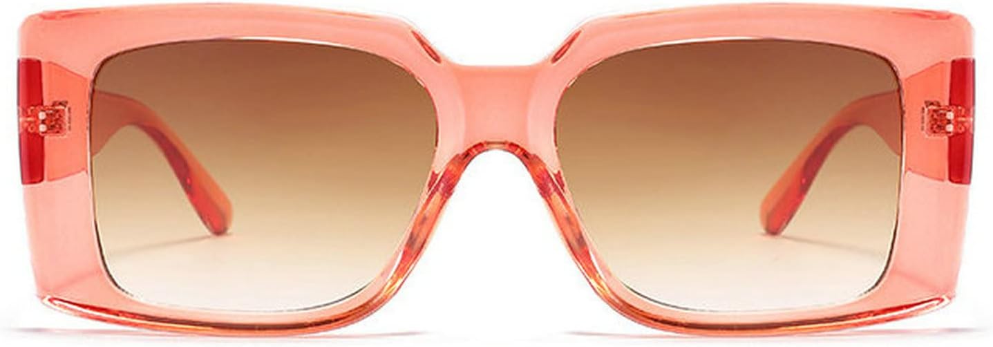 

COTIA Модные квадратные женские солнцезащитные очки в винтажном стиле, увеличенная оправа, ретро, ​​широкие дужки, панк, яркие очки, мужские солнцезащитные очки, Orange