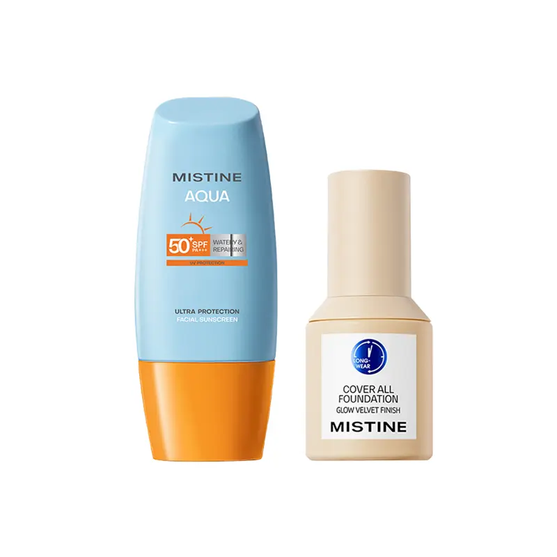 

Пудра Advanced Foundation Long Wear с защитой от ультрафиолета для естественного безупречного вида, стойкая Mistine