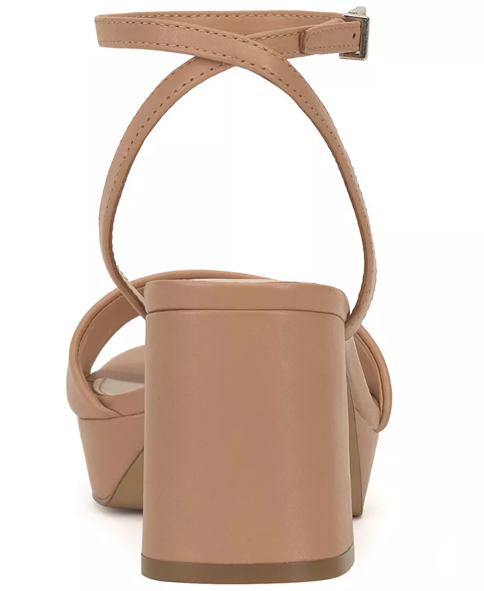 Платформенные блочные босоножки на каблуке Pendry Vince Camuto, загар/бежевый — фото 3