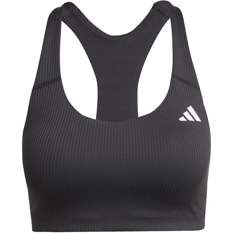 

Бюстгальтер Powerimpact Rib Training со средней поддержкой Adidas, черный
