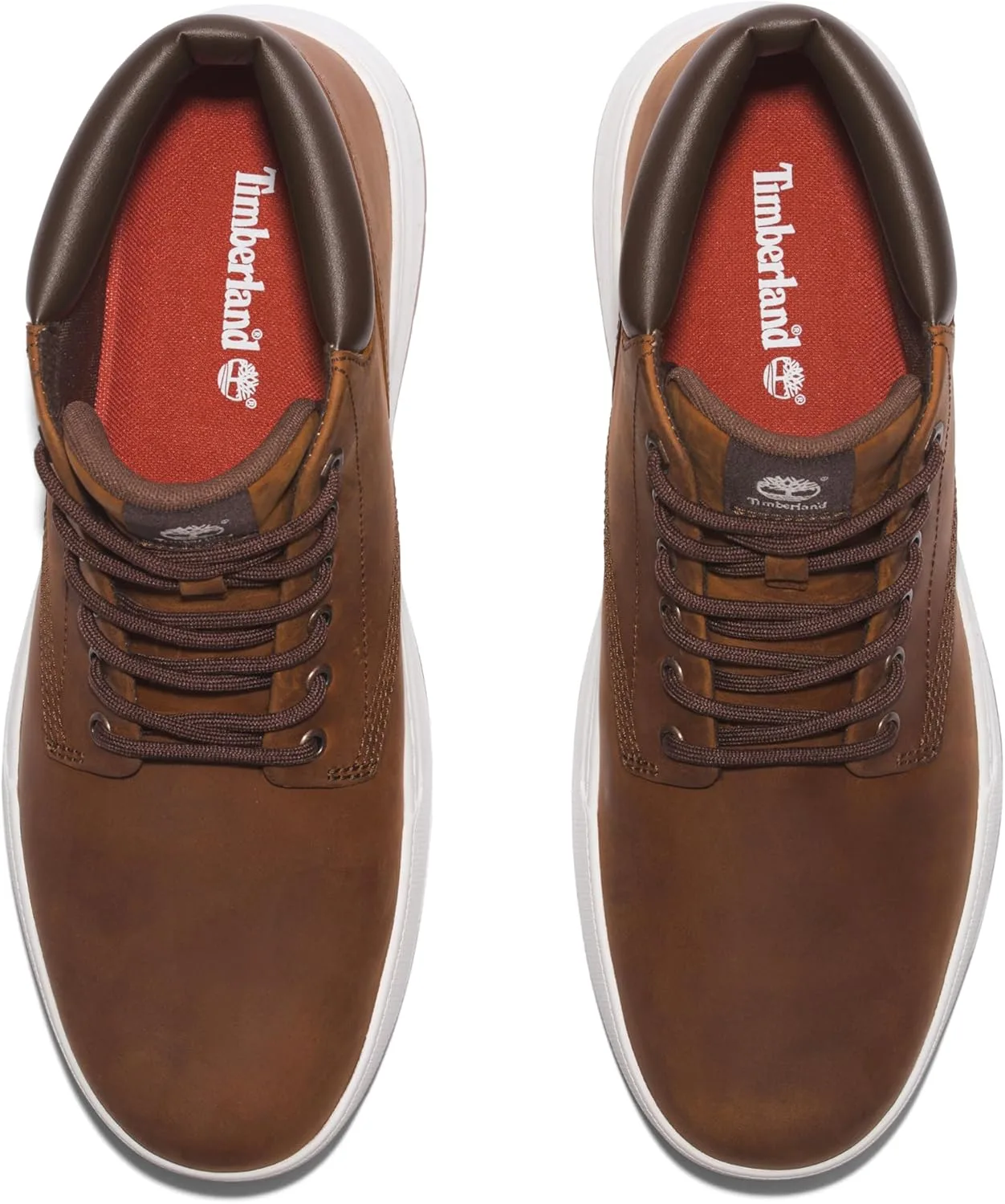 Мужские кожаные кроссовки-чукка Timberland Maple Grove на шнуровке, коричневый — фото 3