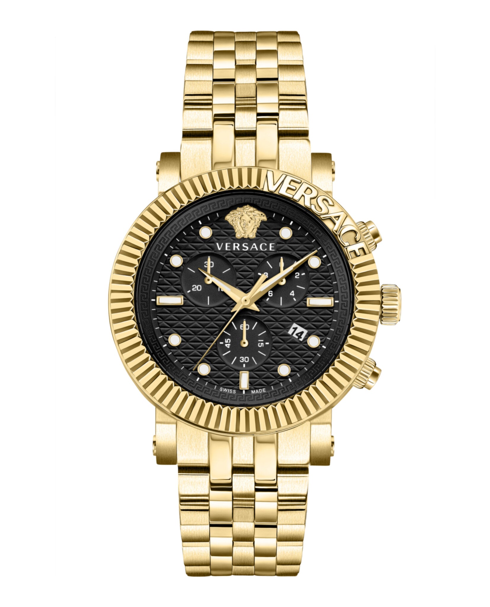 

Часы V-Chrono Classic Versace, цвет gold/ip yellow gold/black