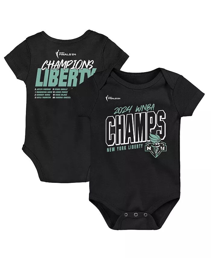 

Новорожденный черный New York Liberty 2024 WNBA Finals Champions Roster Bodysuit Outerstuff