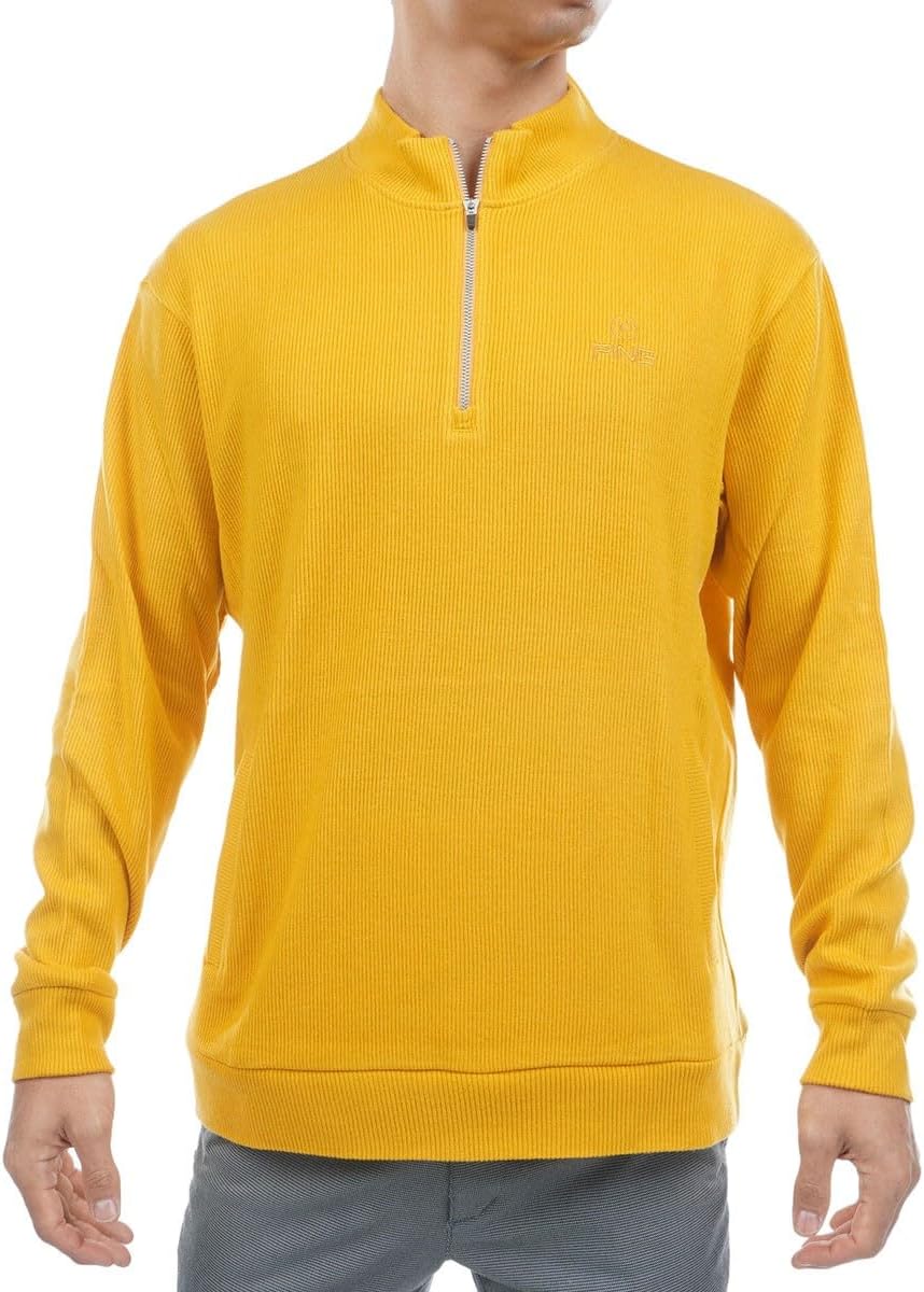 

Мужская рубашка с длинным рукавом, застежкой-молнией до середины груди и высоким воротником Pin Apparel 621-5266002 (мягкий термоматериал Thermo : впитывающий, тепловыделяющий) / для гольфа Ping, желтый