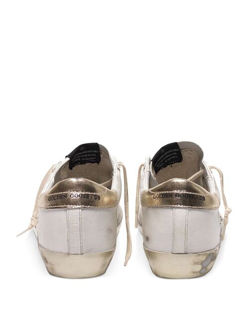 Женские низкие кеды Super-Star от роскошного бренда Golden Goose, цвет White — фото 3