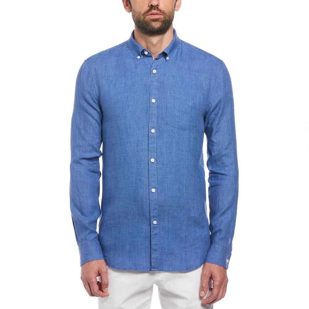 

Рубашка Original Penguin Delave Linen With Pocket, синий