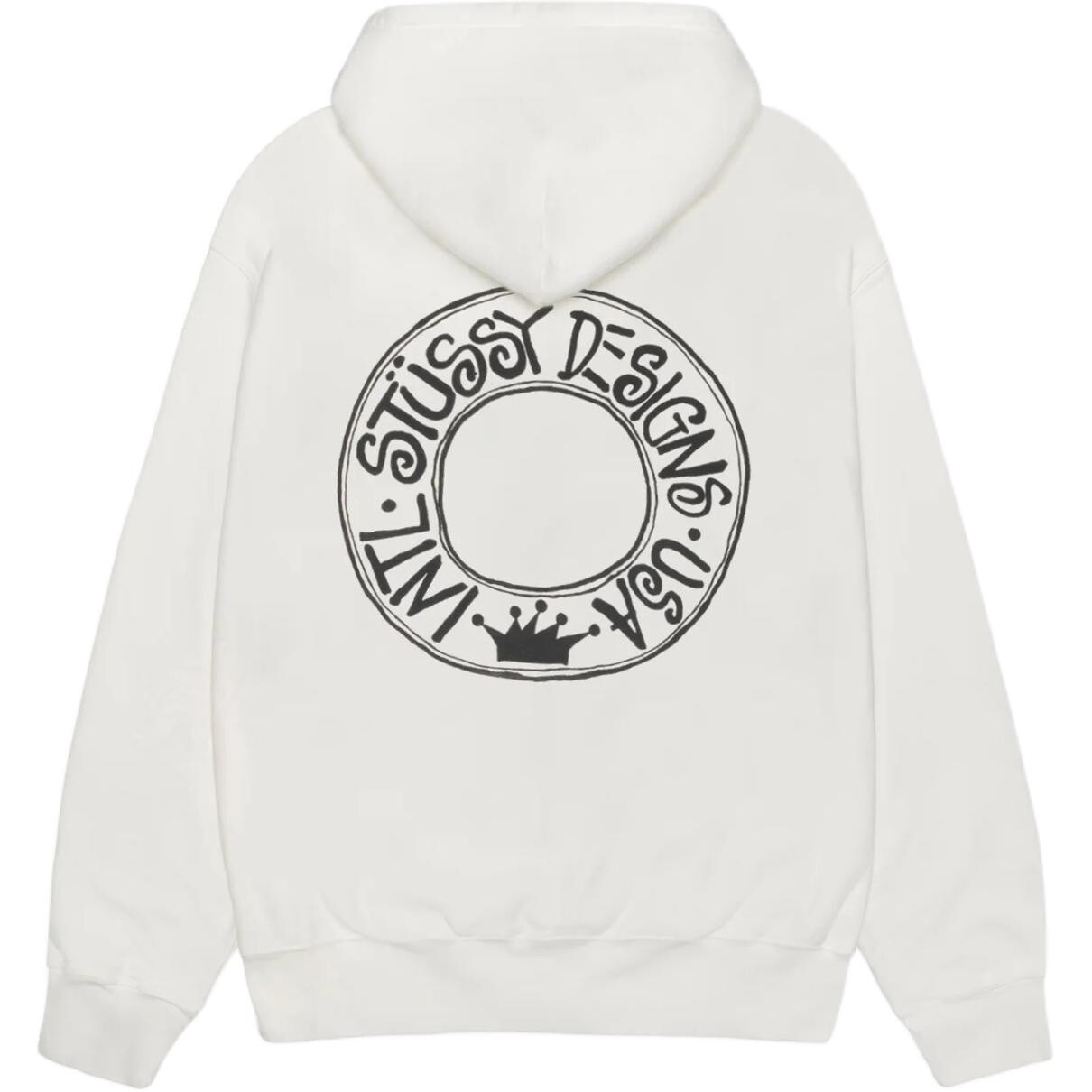 

Толстовка с капюшоном Buana Pigment Dyed на молнии Stussy, черный