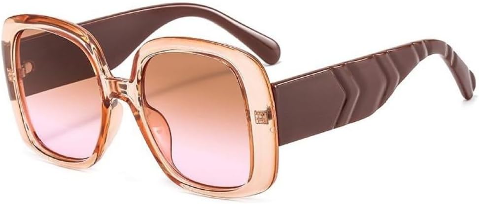 

Солнцезащитные очки большого размера 2027 года в винтажном стиле для женщин, модные солнцезащитные очки с защитой от УФ-излучения UV400 для мужчин и женщин MTZJH, Pink