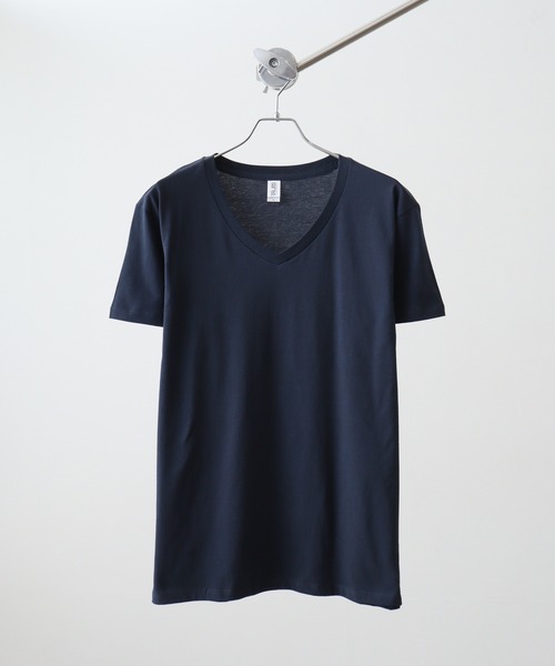 

Футболка приталенного кроя с V-образным вырезом TRUSS темно-синяя