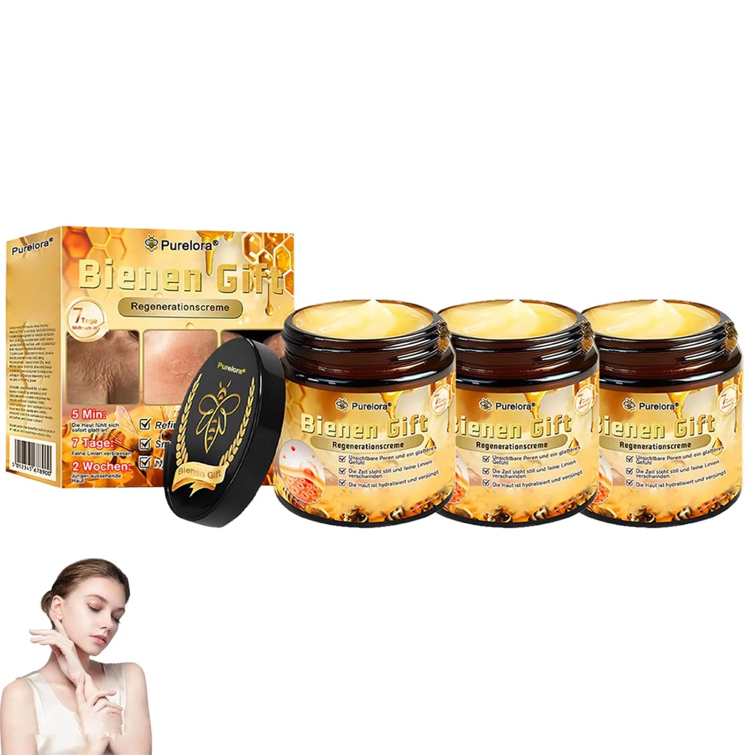 Эссенция Ditu — Для регенерации кожи «Bee Venom» с пчелиным ядом от Purelora, . , 3 Boxes