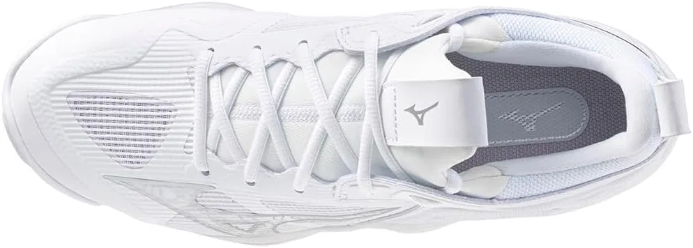 Мужские волейбольные кроссовки Mizuno Wave Momentum 3, White / Silver — фото 4