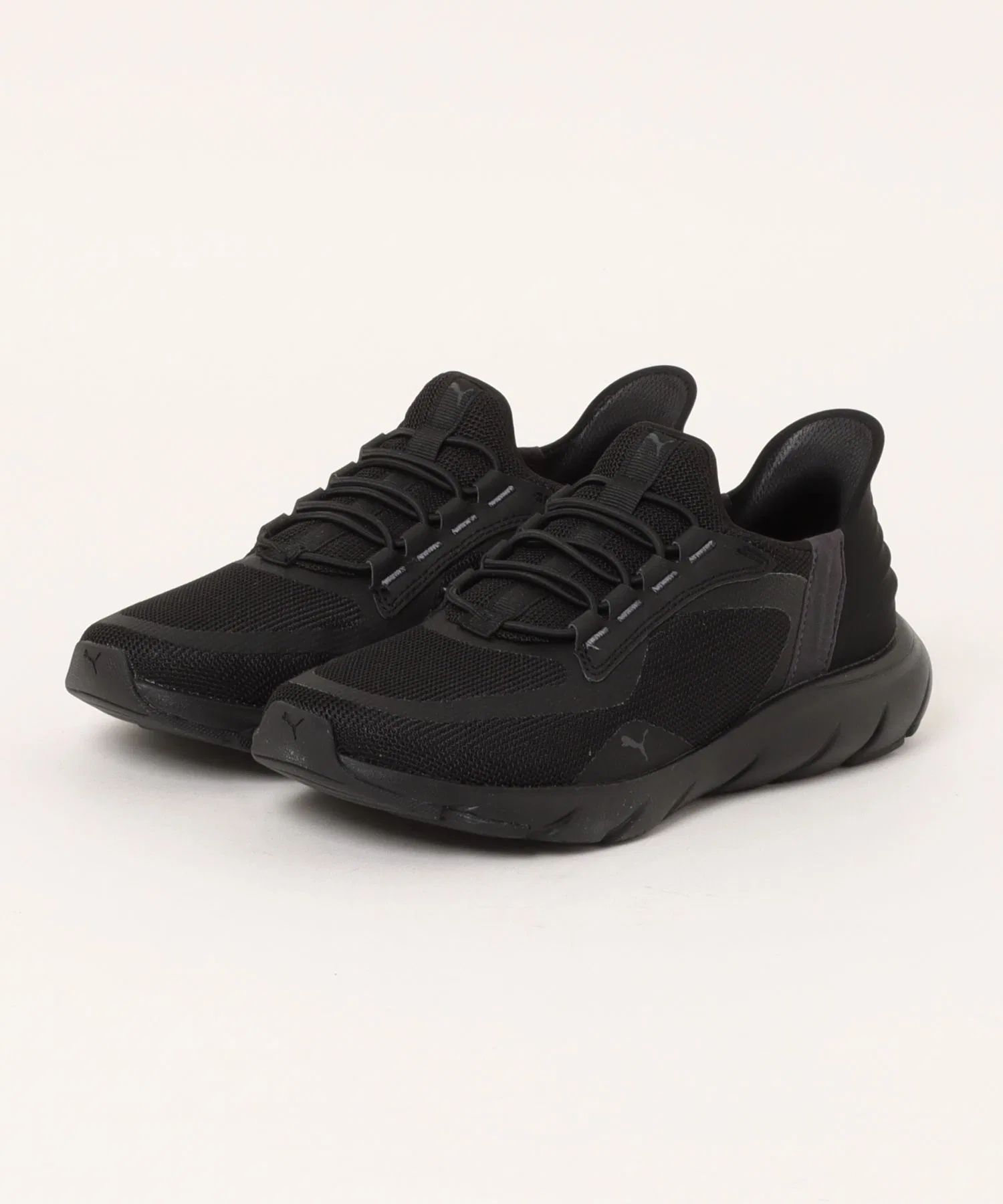 Унисекс слипоны PUMA SOFTRIDE FLEX LACE EASE IN ALT чёрные