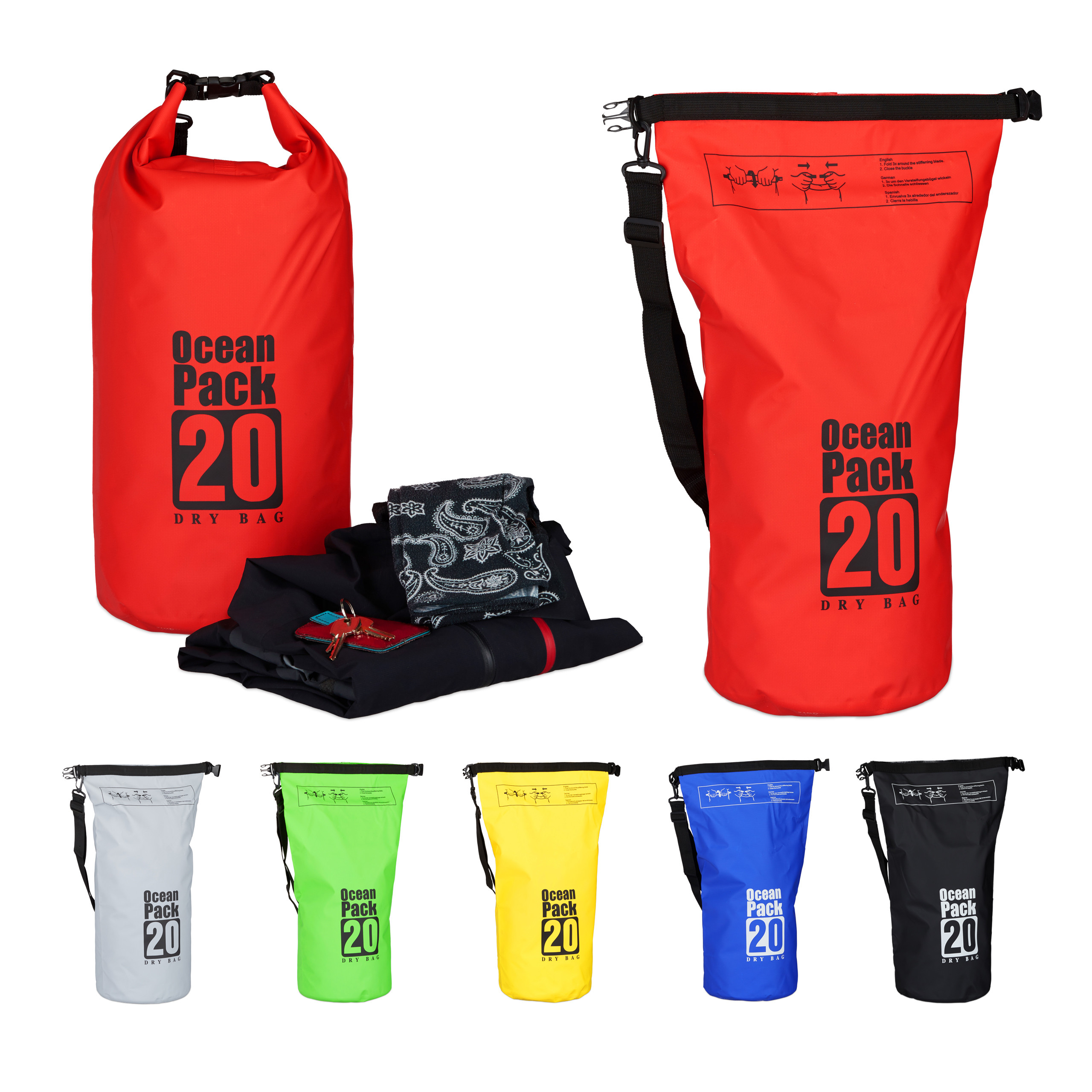 

Рюкзак relaxdays Ocean Pack, цвет Rot - 20 l