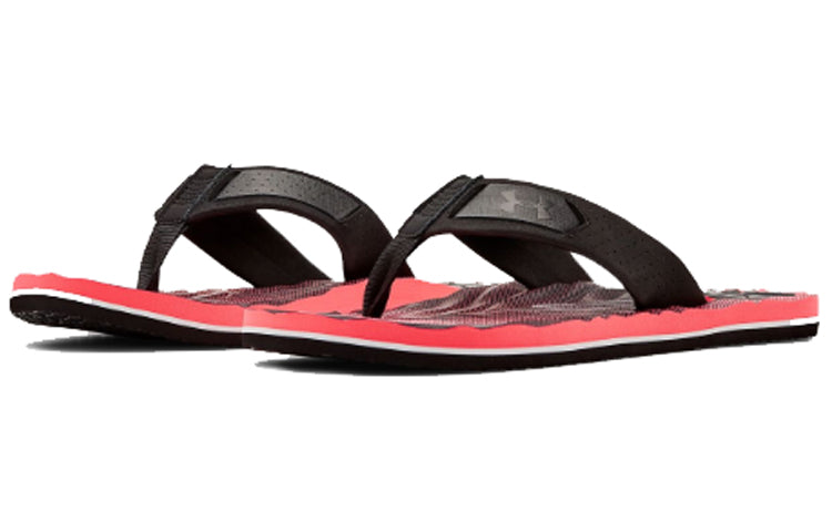 Шлепанцы Under Armour Marathon Key 4 Sandal 'Black Beta', красный — фото 3