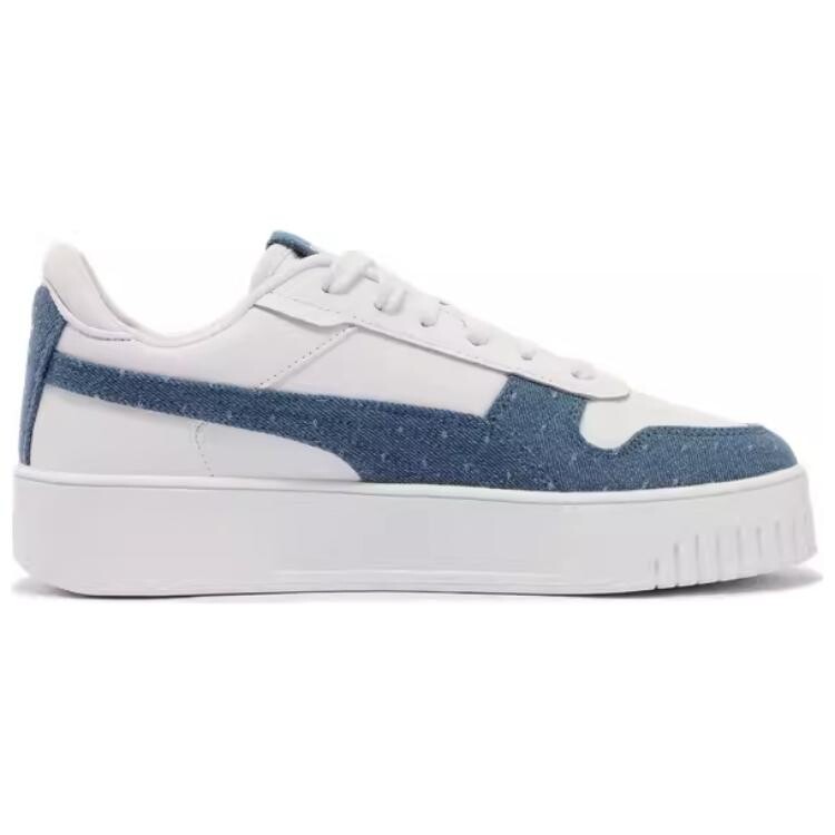Кроссовки Puma Carina Street Skateboarding Shoes Women's Low-top White/Blue, белый/синий — фото 2