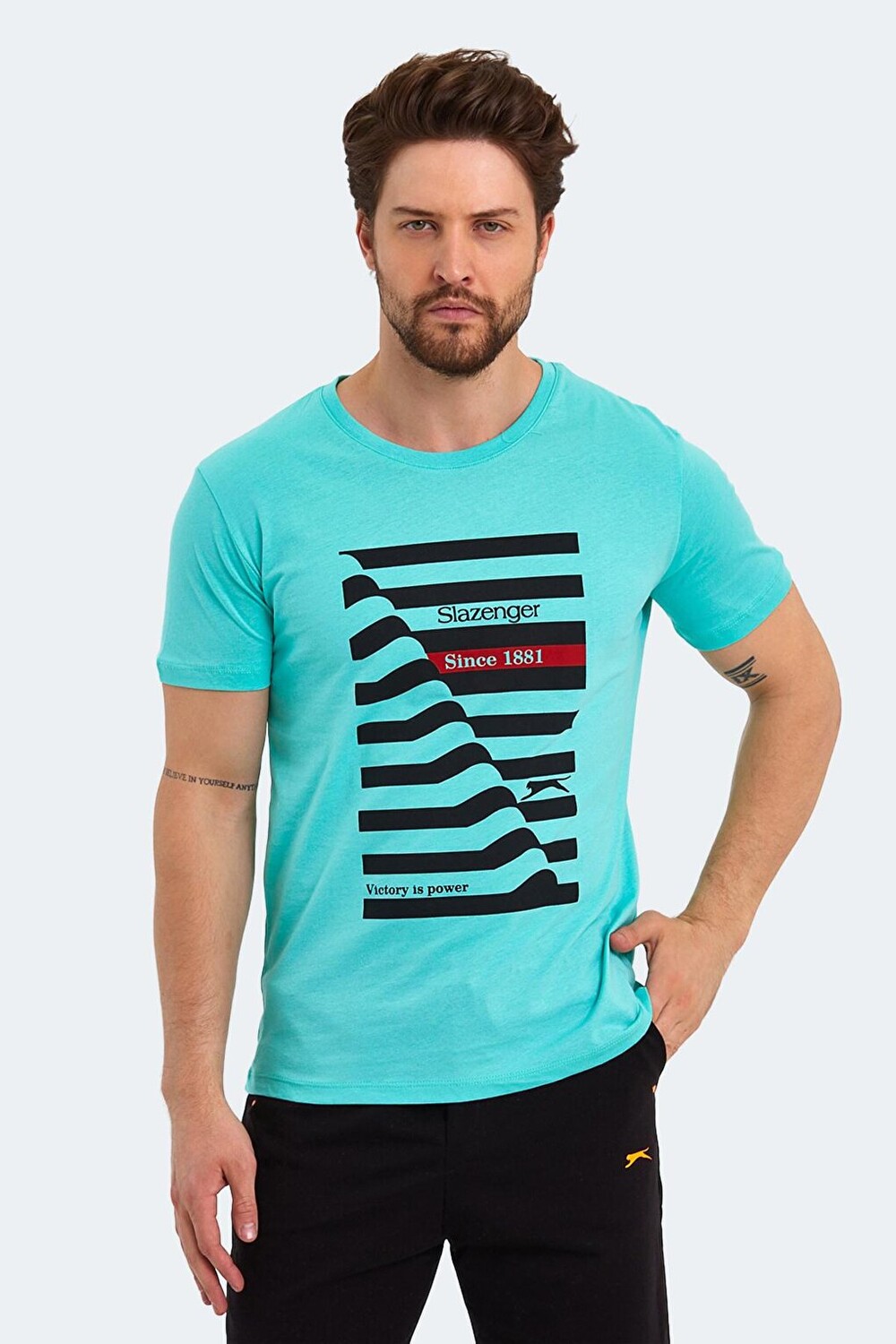 

KATELL Мужская футболка мятная SLAZENGER, Зеленый, KATELL Мужская футболка мятная SLAZENGER