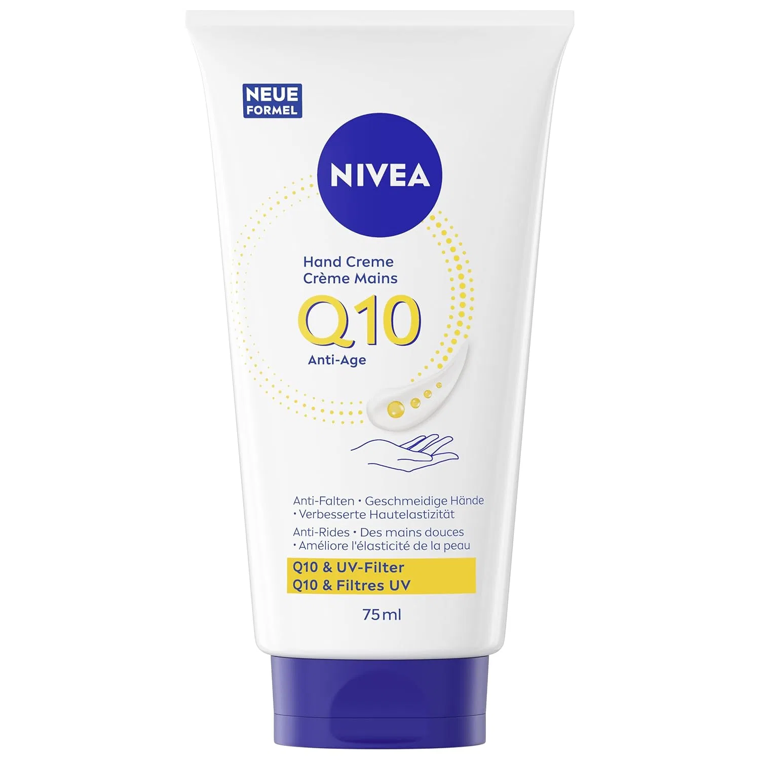 Крем для рук NIVEA 3-в-1 Anti-Age Q10 с УФ-фильтром, 75 мл Nivea
