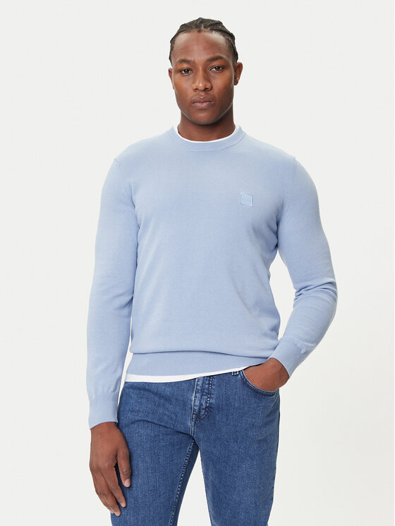 

Свитер regular fit Kanovano_S 50527583 Boss, голубой