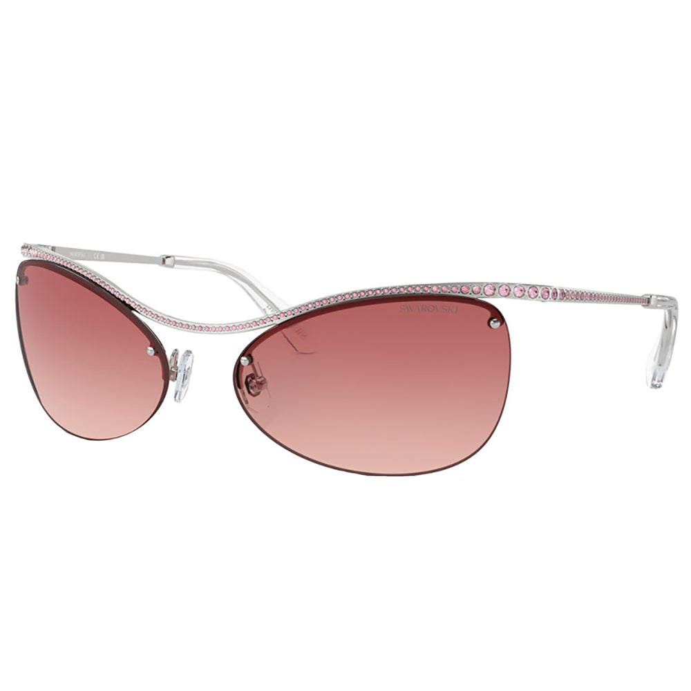 

Женские солнцезащитные очки Swarovski SK 7018 4001A5 63 мм нестандартной формы, серебряный