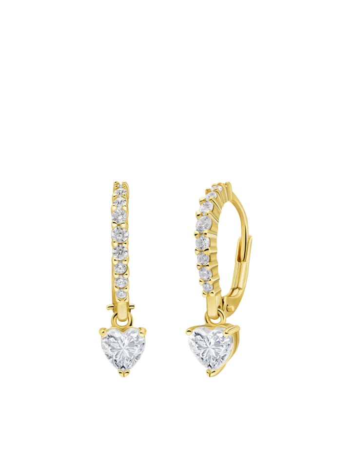 

Lucardi Серьги в форме сердца из серебра 925 пробы