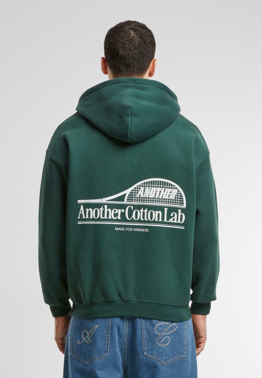 

Толстовка на молнии RACKET HOODIE Another Cotton Lab, зеленый